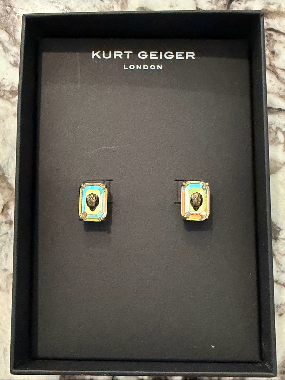 Kurt Geiger London Regent Iridescent Stud Earrings